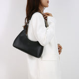 Black Women's Trendy PU Leather Shoulder Bag - Fashionable Underarm Hobo Bag with Adjustable Strap