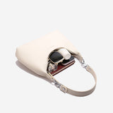 Blue Women's Trendy PU Leather Shoulder Bag - Fashionable Underarm Hobo Bag with Adjustable Strap