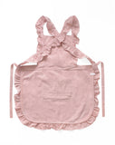 Green Ruffled Kitchen Apron with Floral Lace - Comfortable Baking & Crafting Apron