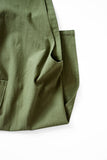 Blue Cotton Linen H-Back Apron - Solid Color Kitchen Cooking Apron with Pocket