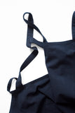 Grey Cotton Linen H-Back Apron - Solid Color Kitchen Cooking Apron with Pocket