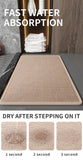 Red Quick Dry Bathroom Rug - Non-Slip PVC Foam, Super Absorbent, 50x80cm