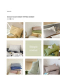 Blue 100% Cotton Pillowcase Set - Envelope Closure(without pillow core)