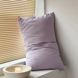 Light Blue 100% Cotton Pillowcase Set - Envelope Closure(without pillow core)