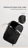 Grey Premium PU Leather Multi-Functional Travel Cable Organizer - Waterproof Digital Storage Pouch