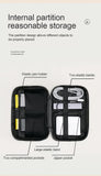 Dark Purple Premium PU Leather Multi-Functional Travel Cable Organizer - Waterproof Digital Storage Pouch
