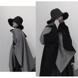Orange And Navy Ethnic Boho Shawl for Women - Stylish Split Cape for Travel and Cooling Rooms
