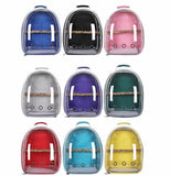 Black Stylish Transparent PVC Pet Carrier Backpack - Large Capacity, Multi-Use for Birds & Cats(Including Wooden Stick)