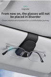 2 Pcs Wine Red PU Leather Car Visor Sunglasses Holder - Multi-Functional Clip for Glasses, Cards & Tickets, 9.5x4.5cm