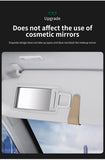 2 Pcs Orange PU Leather Car Visor Sunglasses Holder - Multi-Functional Clip for Glasses, Cards & Tickets, 9.5x4.5cm