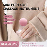 2 Pcs Pink Mini Massage Gun - 6-Speed Muscle Relaxer, USB Rechargeable, Portable Fascia Massager for Home Use