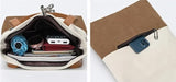 Gery And Brown Canvas Tote Bag for Women - Multi-Use Shoulder Handbag & Backpack, Large Capacity, 30x10x40cm