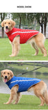 Size 3XL Blue Reflective Winter Dog Jacket - Warm & Waterproof Outdoor Coat for Large Breeds