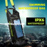 White 2L Waterproof Phone Pouch - Multi-Functional PVC Dry Bag for Swimming and Water Activities