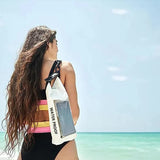 White 2L Waterproof Phone Pouch - Multi-Functional PVC Dry Bag for Swimming and Water Activities