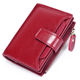 Dark Pink Premium Genuine Leather RFID Blocking Women's Wallet - Lightweight, Multi-Functional, and Stylish