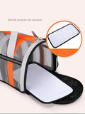 Size L Pink And White Foldable Pet Carrier Bag - Lightweight, Breathable, and Spacious for All Seasons