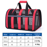 Size L Black And Blue Foldable Pet Carrier Bag - Lightweight, Breathable, and Spacious for All Seasons