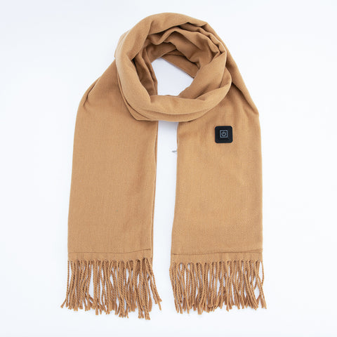 Camel Heated Scarf - Electric Warming Scarf, Winter Outdoor Essential (Without power bank)