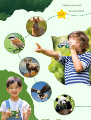 Pinkish White Mini Pocket Binoculars - 8x21 High Power Colorful Binoculars for Kids