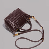 Grape Purple Woven Shoulder Bag - Stylish Dumpling Bag, Simple and Versatile Crossbody for Women