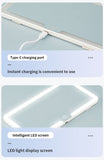 White double button Car Sun Visor Makeup Mirror with LED Light - Tri-Color, Touch Control