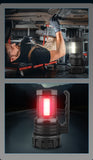 Black LED Searchlight - Rechargeable Handheld Spotlight, 500m Range, Long Lasting