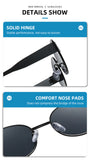 Gold + Black 2-PCS Retro Oval Sunglasses with UV Protection for Men & Women