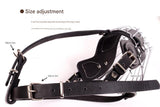 Black Metal Basket Dog Muzzle - Anti-Bite & Anti-Barking - M