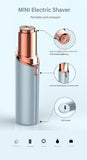 White Mini Lipstick Electric Shaver - USB Rechargeable Facial Hair Remover