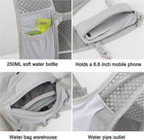 Grey Lightweight Hydration Vest Pack - Breathable Running & Cycling Backpack