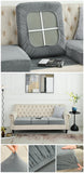 2 Pcs Grey Elegant Polyester Sofa Cover - Full Protection Against Cat Scratches & Wear