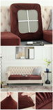 2 Pcs Coffee Elegant Polyester Sofa Cover - Full Protection Against Cat Scratches & Wear