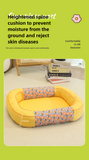 Size S Yellow Cozy Pet Bed for Small Dogs and Cats - Durable & Chew-Resistant Nest for All Seasons