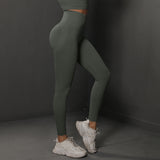 Size S Dark Grey Seamless High-Waisted Yoga Pants for Women - Lift Workout Leggings for Running, Gym, and Fitness