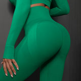 Size S Bright Green Seamless High-Waisted Yoga Pants for Women - Lift Workout Leggings for Running, Gym, and Fitness