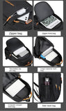 Black And Blue Large Capacity Business Backpack for Men and Women - Waterproof Laptop School Bag with Breathable Design