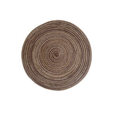 8 Pcs Coffee Woven Round Placemat - Non-Slip, Heat-Resistant Dining Table Mat,  36cm