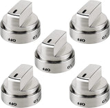 2 Pcs Silver AEZ73453509 Oven Stove Knob Assembly - Stainless Steel Replacement for AEZ72909008, Easy Install & Durable Upgrade
