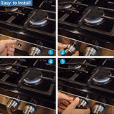 2 Pcs Silver AEZ73453509 Oven Stove Knob Assembly - Stainless Steel Replacement for AEZ72909008, Easy Install & Durable Upgrade
