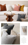 Black Chenille Crosshatch Textured Pillow Covers Set of 2 - Modern Minimalist Sofa Bed Cushion Covers 45x45cm & 30x50cm(without pillow core)