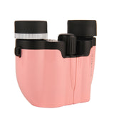 White 10x22 Compact Binoculars for Adults - High Definition Lightweight Telescope for Hiking, Travel, and Concerts
