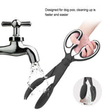 2 Pcs Blue Pet Poop Scooper with Long Handle - Durable Plastic Waste Picker for Dogs and Cats