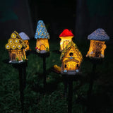 Style 3 Brown And Yellow Solar Resin Garden Stake Light - Outdoor Landscape Light for Yard and Patio Decor
