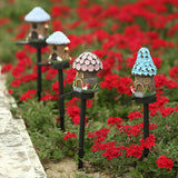 Style 3 Brown And Yellow Solar Resin Garden Stake Light - Outdoor Landscape Light for Yard and Patio Decor