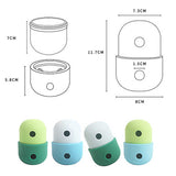 2 Pcs White And Blue Interactive Pet Treat Dispensing Ball - Food-Grade Silicone Rolling Toy for Dogs with 1.5 cm Leakage Hole