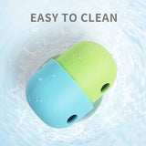 2 Pcs Light Green And Green Interactive Pet Treat Dispensing Ball - Food-Grade Silicone Rolling Toy for Dogs with 1.5 cm Leakage Hole