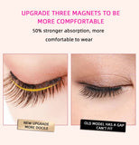 Style 5 Black Magnetic False Eyelashes Kit - 3 Pairs with Applicator Clip and Mirror Case
