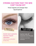 Style 6 Black Magnetic False Eyelashes Kit - 3 Pairs with Applicator Clip and Mirror Case