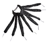 Black Heatless Octopus Hair Curlers 2-Pack - 50cm Soft Fabric Curling Rods for Effortless, Damage-Free Curls